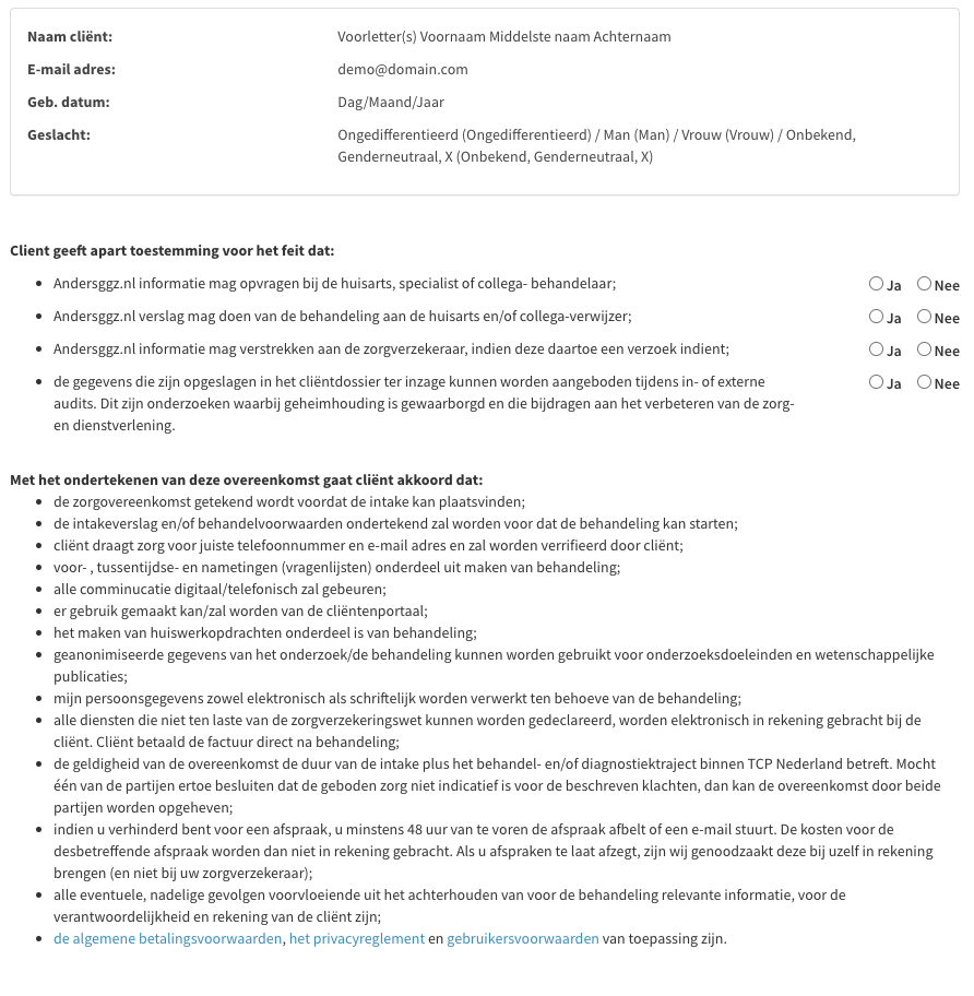 preview van document met behandelvoorwaarden andersggz.nl